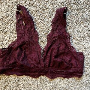 Soma Burgundy Lace Bralette